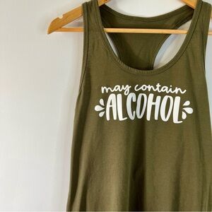 Women’s Next Level May Contain Alcohol Graphic Racerback Tank Size M